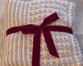 Handmade Crochet Baby Blanket,  Tunisian crochet technique