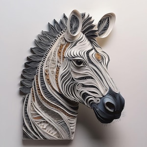 Unique Zebra Art Print - Contemporary Animal Wall Decor,  Stylish Animal Art
