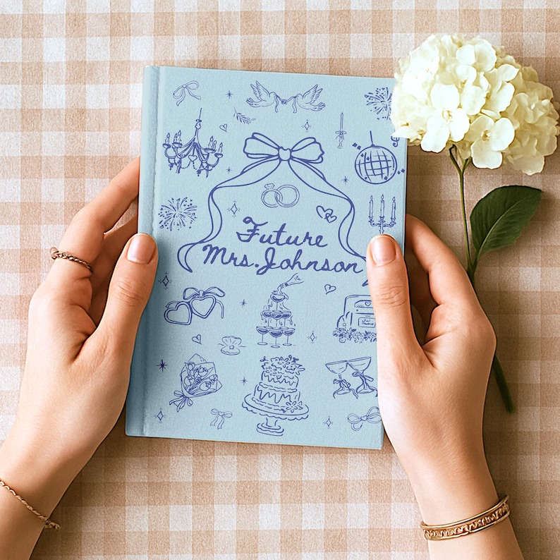 Personalized Wedding Planning Journal , Custom Engagement Journal Book ...