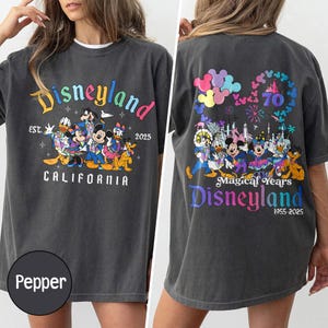 Disneyland 70th Anniversary Est 1955 Shirt, Mickey & Friends DisneyCastle Platinum Celebration 1955-2025 Tee, WDW Family Matching Outfit