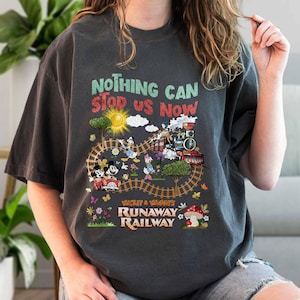 Retro Mickey And Friends Runaway Railway Shirt, Nothing Can Stop Us Now Tee, Disney Mickey Rideshirt, WDW Magic Kingdom Family Trip Tee