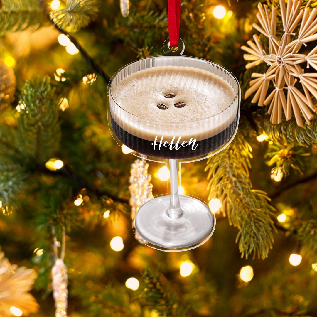 Personalized Espresso Martini Christmas Acrylic Ornament, Cusom