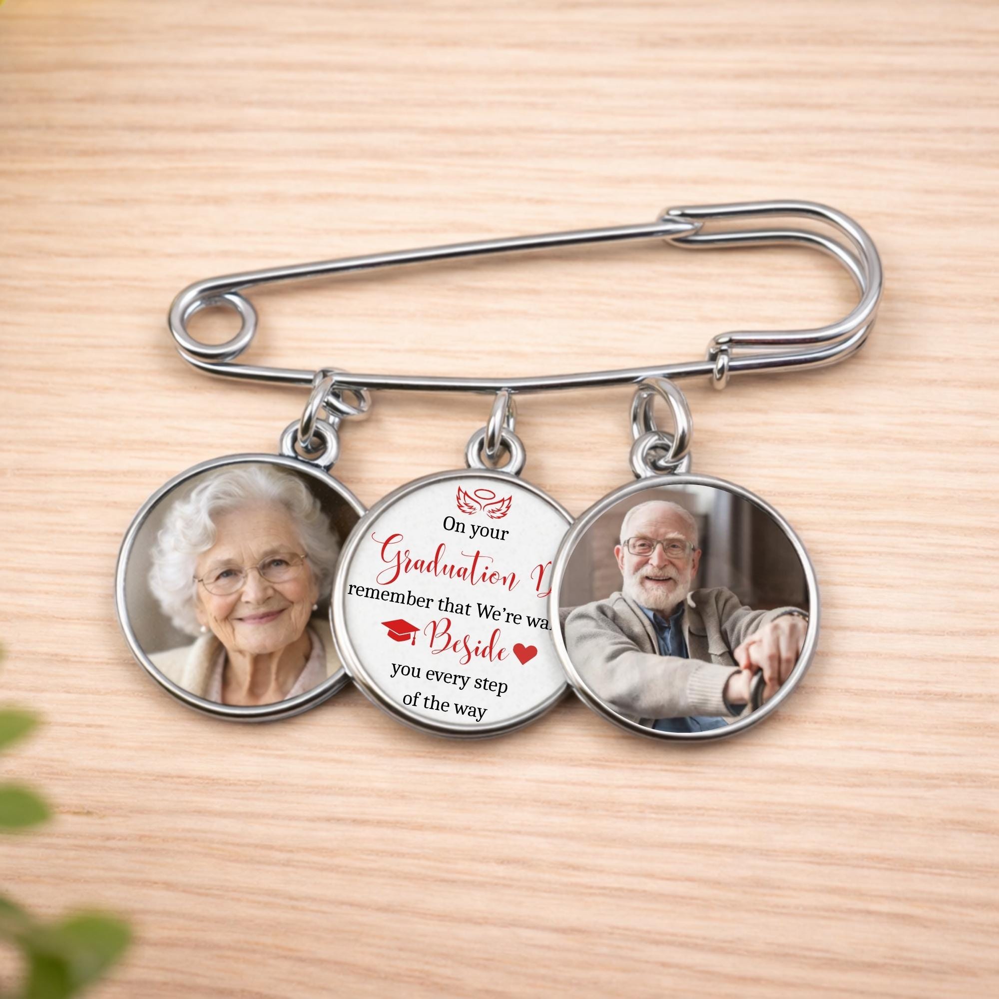 Personalized Graduation Lapel Pin With Photo Charms, Graduation Day ...