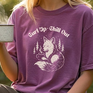 Fox Lovers Gift Comfort Colors Fox Shirt, Animal Nature Tee, Woodland Graphic Cottagecore Trend, Gift for Her, Cute Wildlife T-Shirt