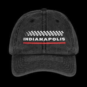 Indianapolis Embroidered Hat Race Day Retro Style Baseball Cap Indianapolis Souvenir