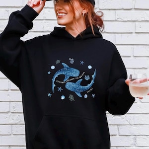 Whale Shark Hoodie: Bible Verser Sweatshirt, Shark Lover Gift, Isaiah 43