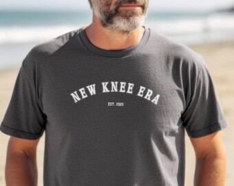 Knee Replacement Shirt, Personalized with Year, New knee Post-Op Tee for Men and Women, Comfort Colors Shirt, Get Well Soon Gift