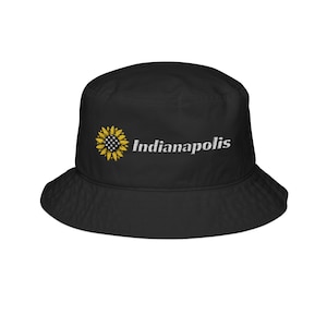Embroidered INDY Bucket Hat for Race Fans Indianapolis Souvenir Racing Hat for Women