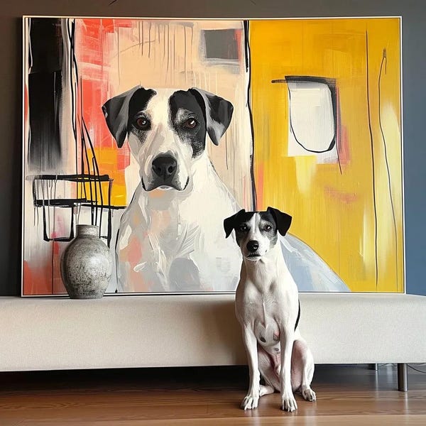Custom Pet Portrait Canvas – Modern Dog & Cat Wall Art