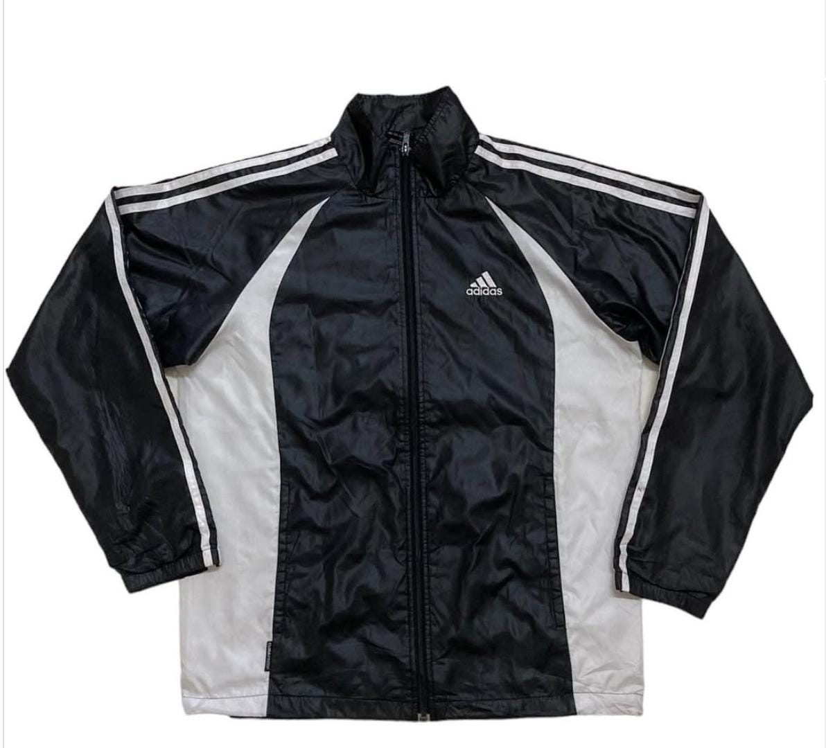 美品　希少　adidas ジップアップジャケット　光沢　y2k Y2k adidas jacket - Etsy 日本
