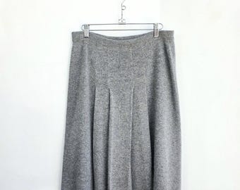 1980 wool and angora pleated skirt, medium
