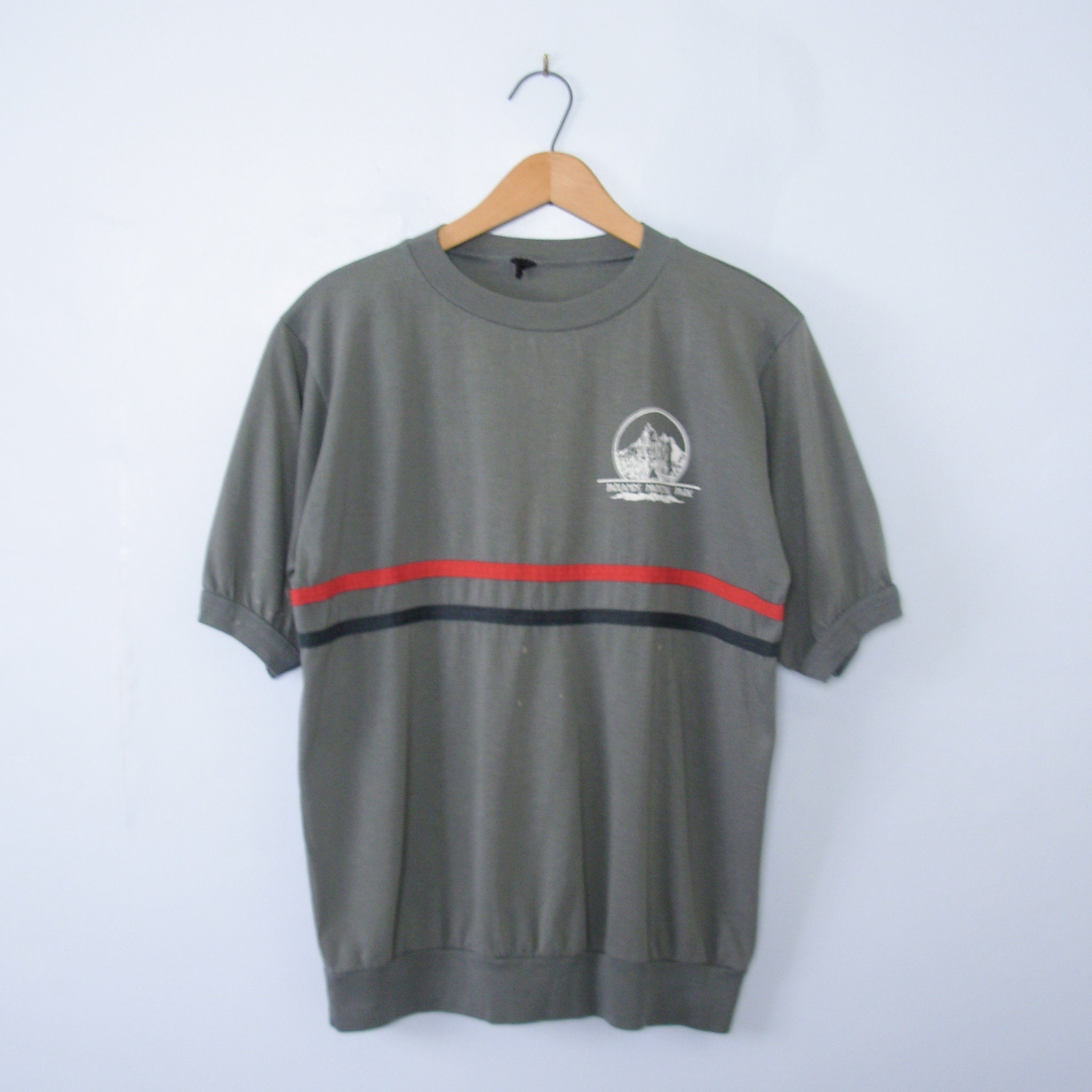 Vintage 80's Grey Badlands Ringer Tee Shirt Men's - Etsy
