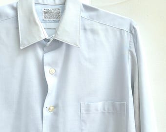 Vintage 50s Van Heusen Blue Sharkskin Camp Collar Shirt Medium - Etsy