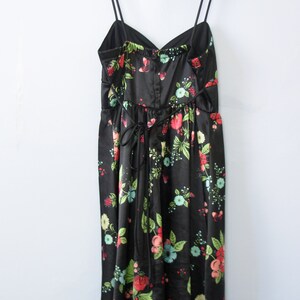 Y2K black floral babydoll mini dress, women's small / xs image 3