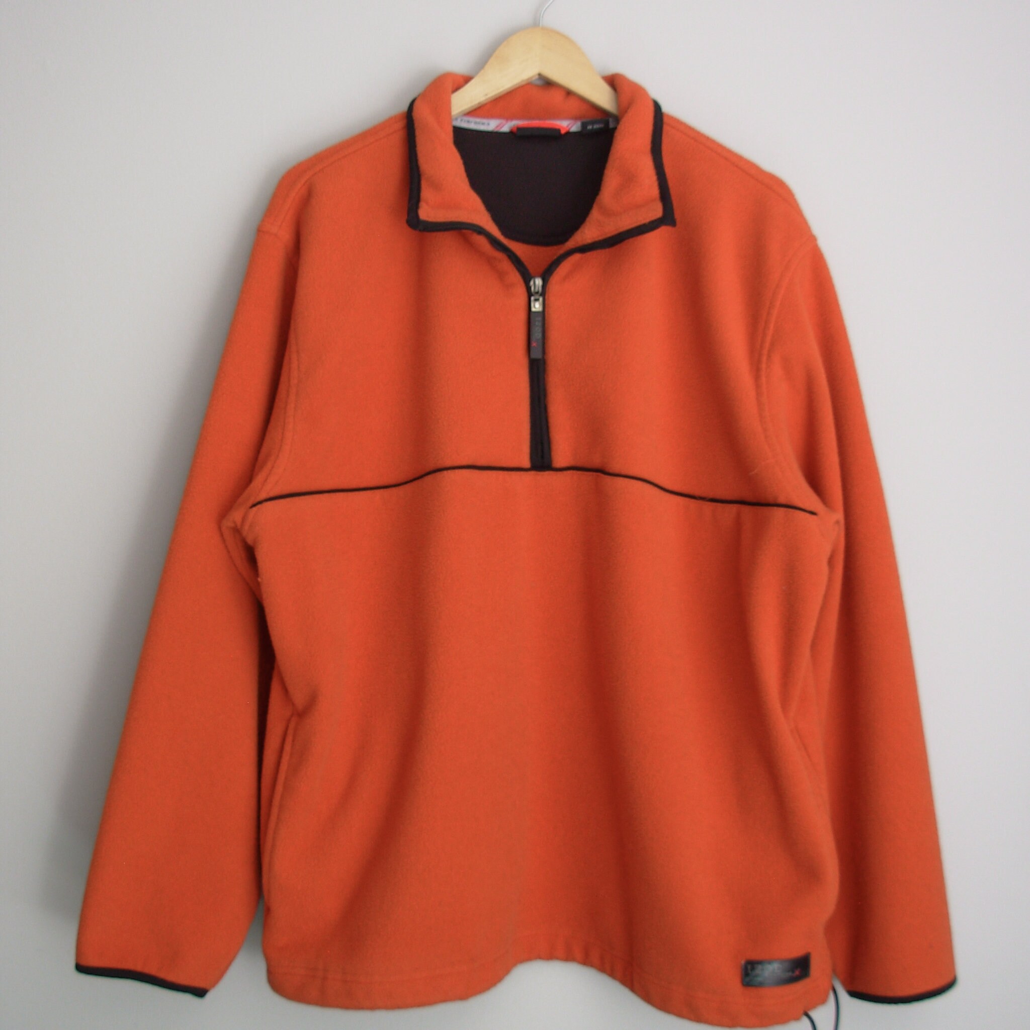 90's Izod Orange Fleece Quarter Zip 