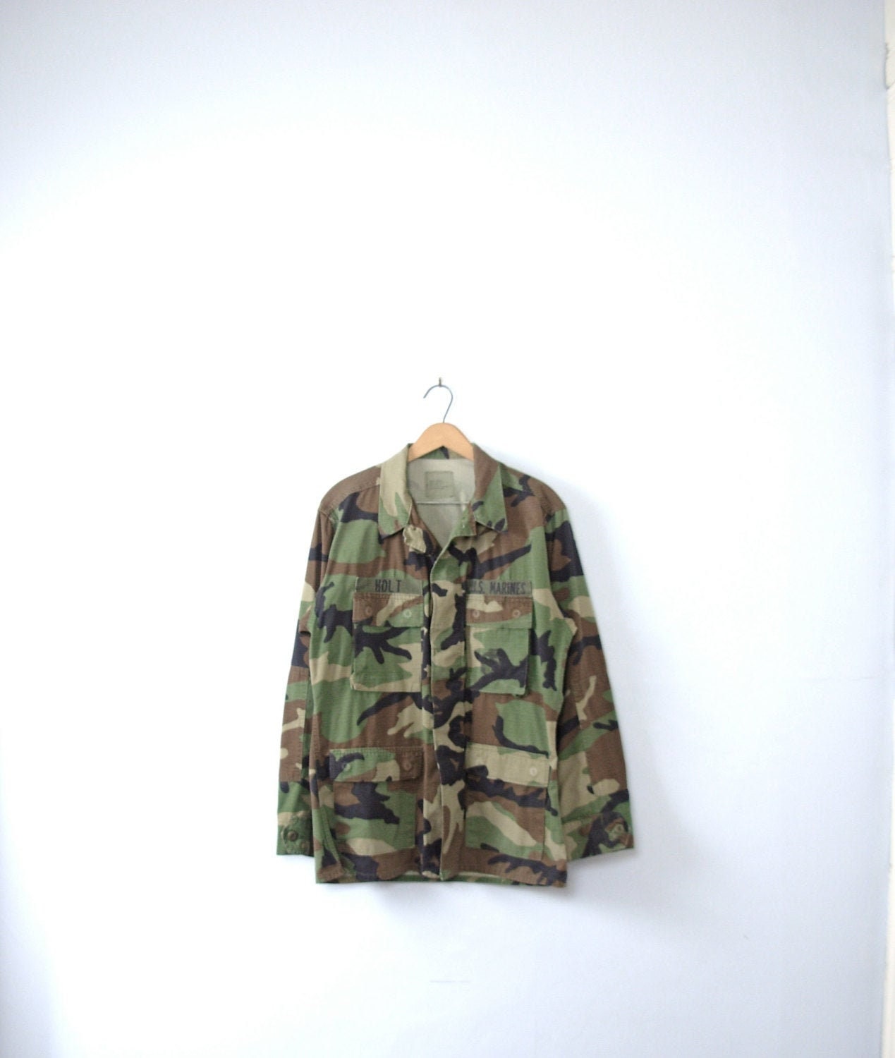Vintage 90's Distressed Grunge Camo Jacket Military Camo - Etsy