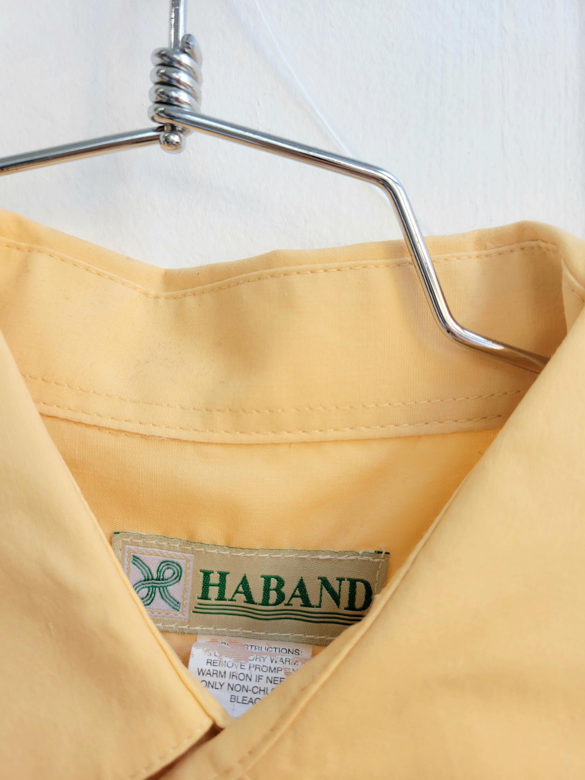 1980年 Haband オレンジボタンアップシャツ（L） - Etsy 日本