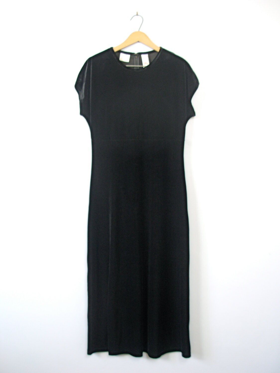 Vintage 90's Black Velvet Long Dress Black Maxi Dress - Etsy