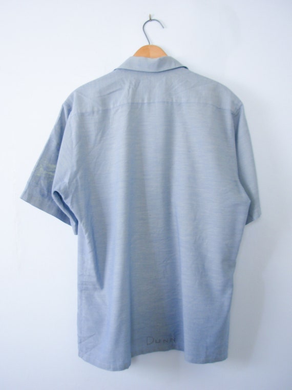Vintage 70's distressed Navy military chambray sh… - image 3