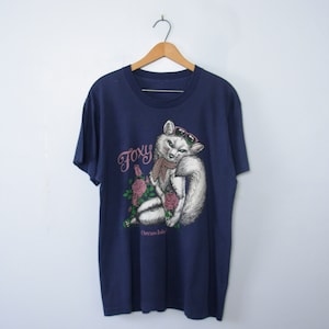 Vintage 80&#39;s Foxy graphic tee shirt, men&#39;s size large