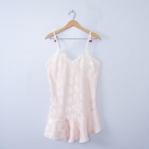 Vintage 80&#39;s Victoria&#39;s Secret vestido floral slip camisole, talla mujer mediana