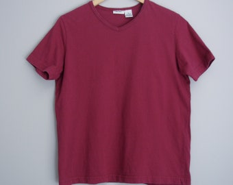 90's plain burgundy shirt, women's size medium