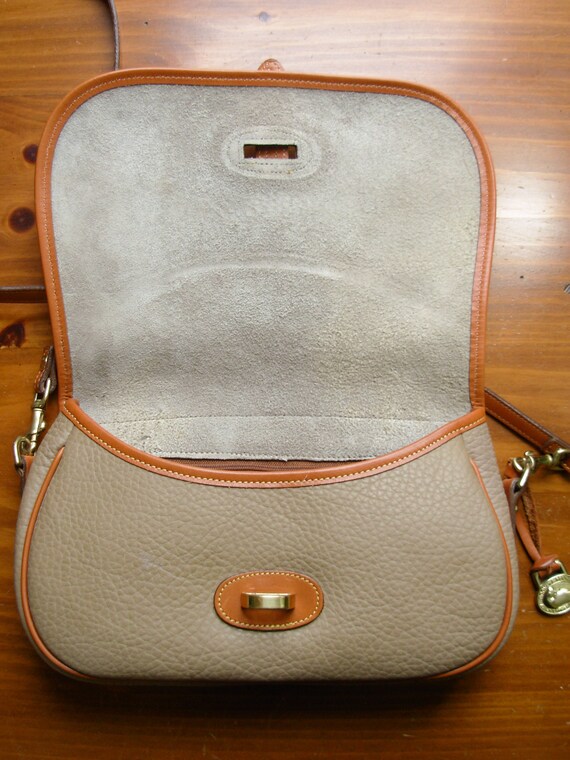 80's Dooney and Bourke over and under taupe cross… - image 4