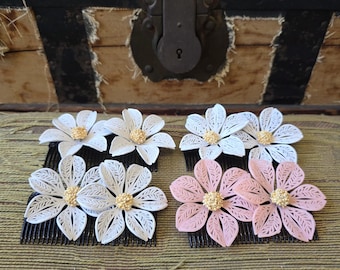 1940's tropical flower hair combs, choose one