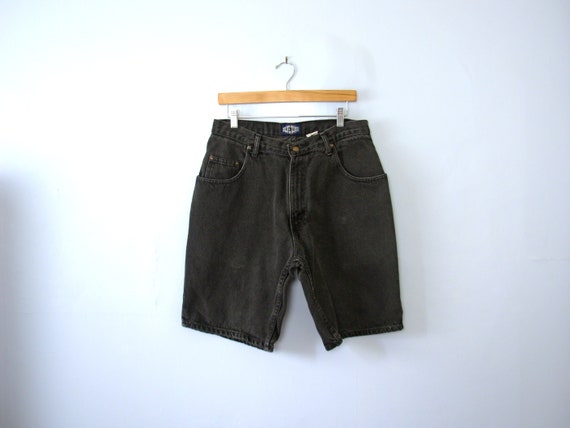 vintage black denim shorts