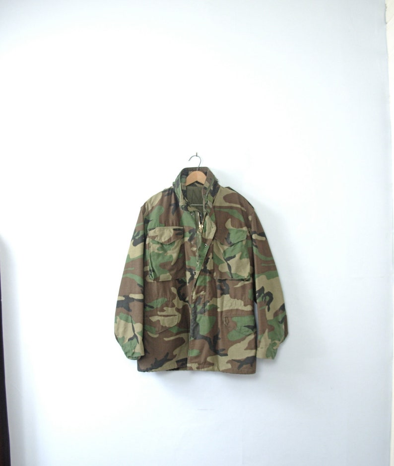 Vintage 1980's Camo Army Jacket Military Anorak Coat - Etsy