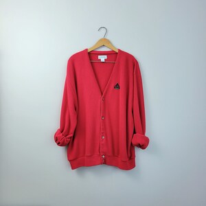 60&#39;s IZOD raspberry cardigan sweater, XL