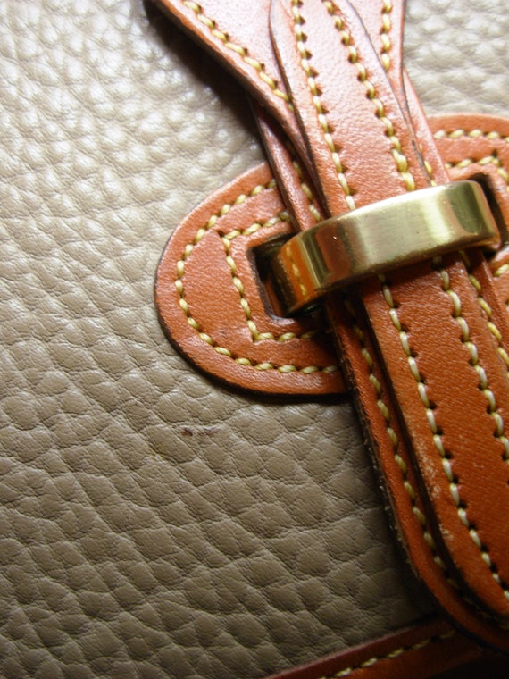 80's Dooney and Bourke over and under taupe crossbody purse