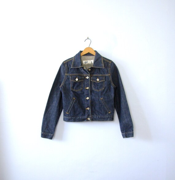 dark denim jean jacket womens