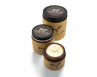 Whipped Grass-Fed Tallow Face and Body Cream, All Natural, Single-ingredient, Handmade