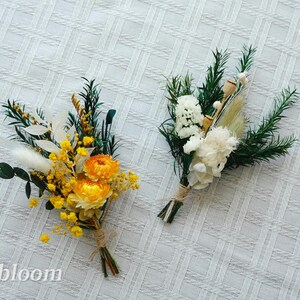 Bohemian  preserved wild flower, Dried natural flowers Mini bouquet, wedding floral arrangement, Small bottle/table decoration,2 pcs