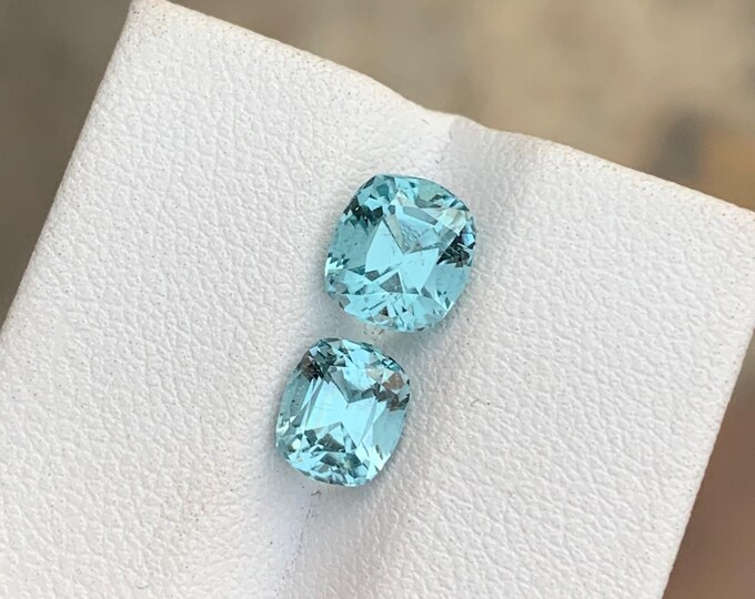 Natural Blue Tourmaline – 1.70ct & 1.15ct | Afghanistan Origin | Cushion Cut | VSI Clarity