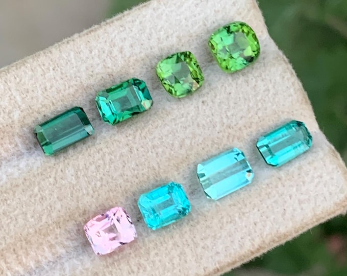 Natural Afghan Tourmaline Parcel – 6.60 Ct Total Weight – VVSI Clarity – Precision Cut Loose Tourmalines