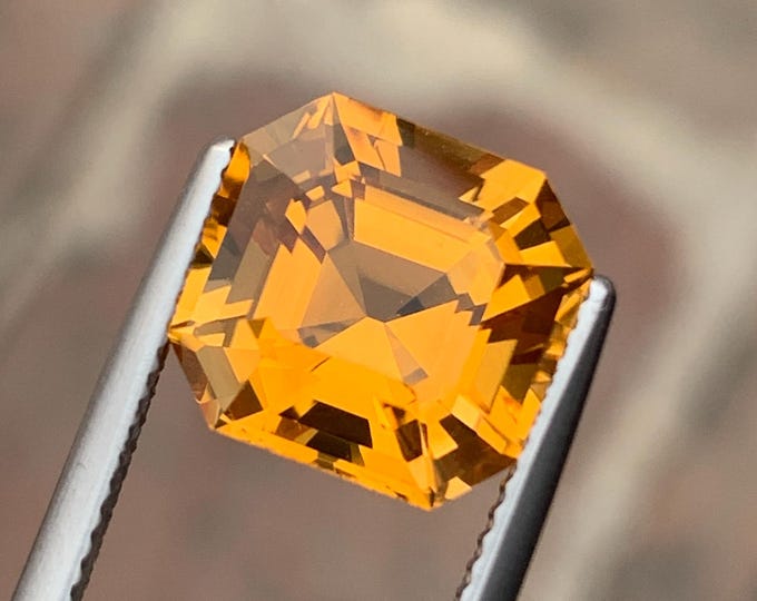 Honey Golden Natural Citrine Loose Gemstone 6 Ct
