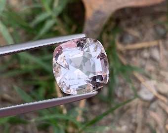 Natural Morganite Cushion Cut Gemstone | Light Pink Afghan Loose Stone