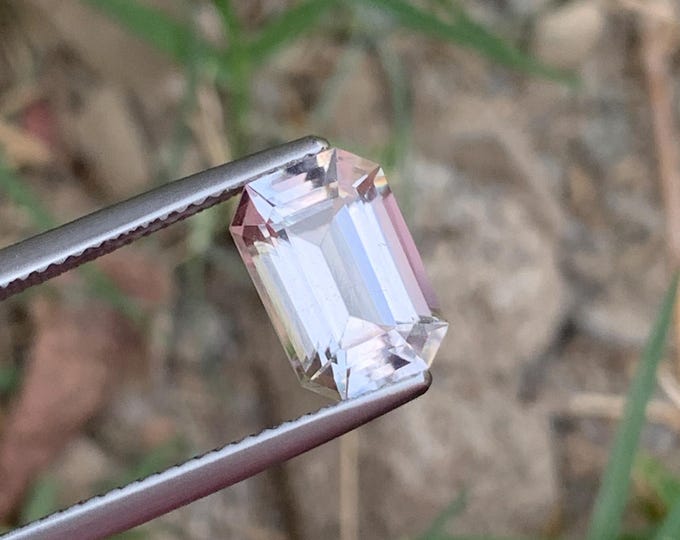 Natural Baby Pink Morganite Gemstone | Emerald Cut 2.85ct VSI Clarity Afghanistan