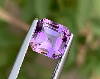 Natural Amethyst – 2.35ct | Ascher Cut | Eye-Clean | Royal Lavender Gemstone