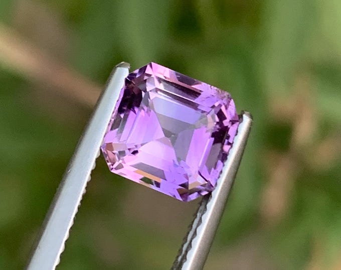 Natural Amethyst – 2.35ct | Ascher Cut | Eye-Clean | Royal Lavender Gemstone
