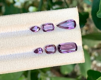 Natural Afghan Spinel Gemstones – 6.10 Carat Pink Purple Faceted Loose Collector Stones