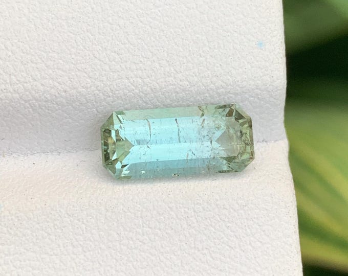 Natural Afghani Tourmaline – 2.75 Carats Emerald Cut | Mint Green | Collector’s Gem