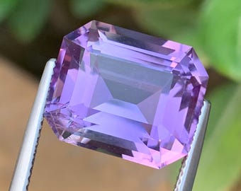 Royal 12.80ct Amethyst – Radiant Violet Elegance | 15.5 x 14.1 x 9.9 mm