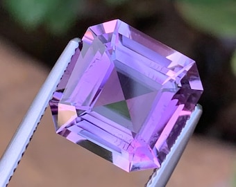 Asscher Cut Amethyst Gemstone | 7.95ct, Natural Purple Loose Stone