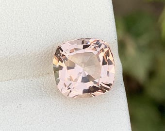 7.00 Ct Natural Pakistan Katlang Topaz – Cushion Cut Peach Pink Loose Gemstone