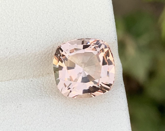 7.00 Ct Natural Pakistan Katlang Topaz – Cushion Cut Peach Pink Loose Gemstone