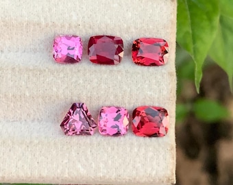 Natural Garnet Lot 5.15 Ct Pink Red Mixed Cuts Loose Gemstones for Jewelry Making