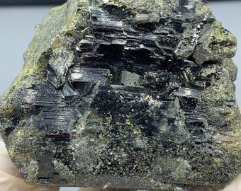 Natural Green Magnetic Epidote Octahedron Specimen – 398.3 Grams | Rare Crystal Mineral from Pakistan
